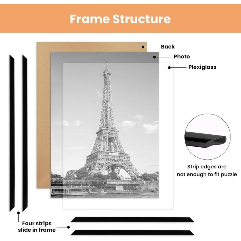 24x36 Poster Frame Black 3 Pack, Picture Frames 24 x 36 for Horizontal or Vertical Wall Mounting, Scratch-Proof Wall Gallery Photo Frame