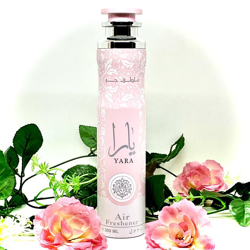 (Bundle Pack) 3.4oz Yara Perfume + Yara Air Freshener Spray by Lattafa