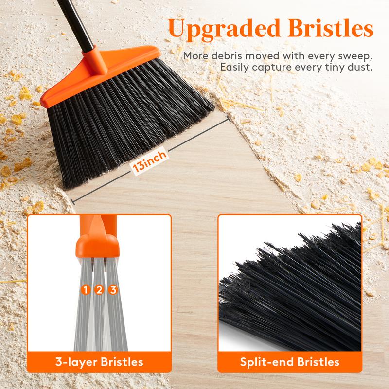 Lifewit Outdoor Indoor Broom Heavy Duty, Commercial Broom with 53