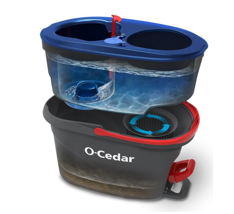 O-Cedar RinseClean Clean Water Spin Mop and Bucket System | Clean with Clean Water | Removes 99% of Bacteria