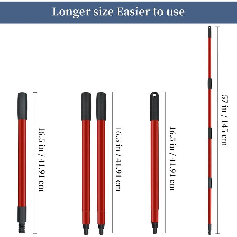 Mop Handle Replacement,4 Section Compatible with O-Cedar Spin Mop Refills and Brooms O Cedar Mop Stick for Floor Clean, 30