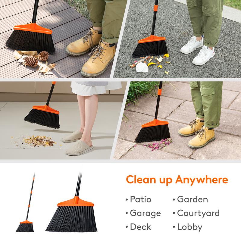 Lifewit Outdoor Indoor Broom Heavy Duty, Commercial Broom with 53