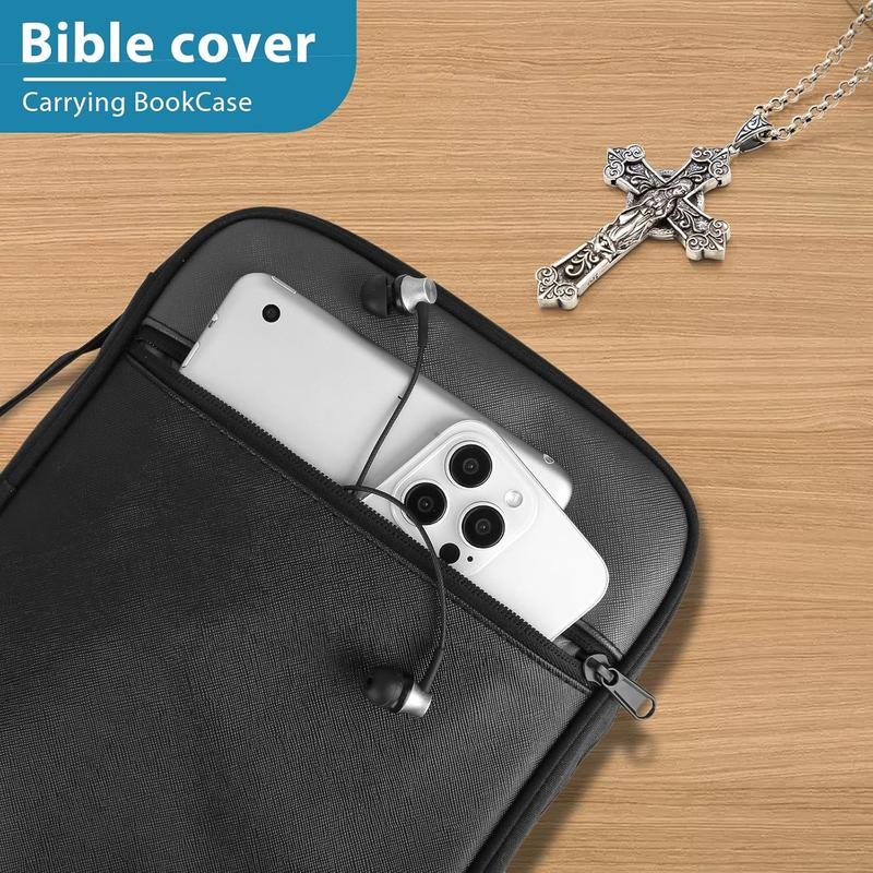 Bible Cover, Bible Carrying Book Case for Women,Protective Church Organizer Holder Bag