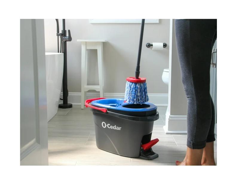 O-Cedar RinseClean Clean Water Spin Mop and Bucket System | Clean with Clean Water | Removes 99% of Bacteria