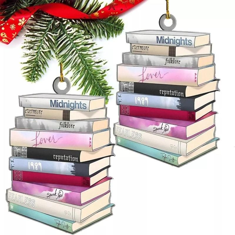 Taylor Version Albums As Books The Eras Acrylic Ornament, Swiftmas Christmas Gift, Xmas Tree Decoartion