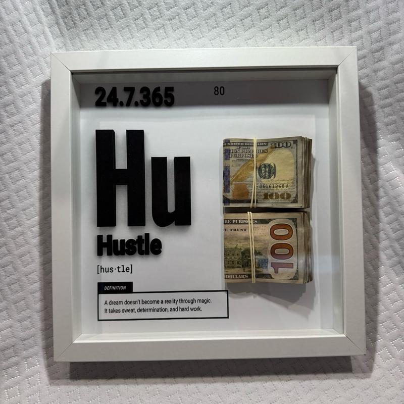 Cash Flow Creations Hyper Realistic Prop Money Art Display - 10x10 Frame Decoration