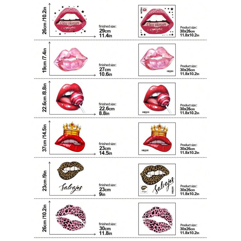 1Pc Leopard Print Sexy Lips Girl Wall Sticker For Bedroom Living Room Hallway Decoration floral pattern