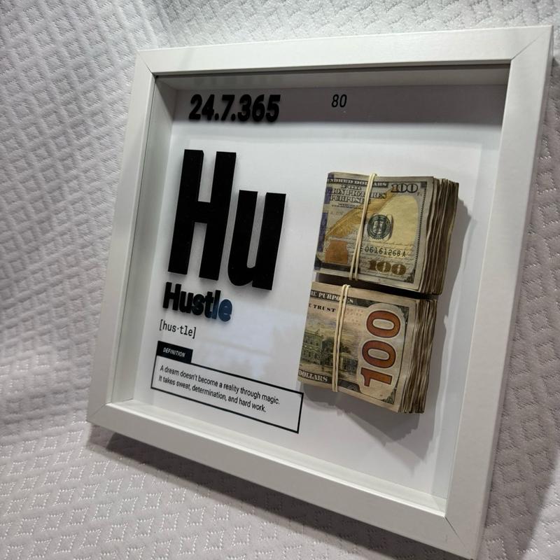 Cash Flow Creations Hyper Realistic Prop Money Art Display - 10x10 Frame Decoration