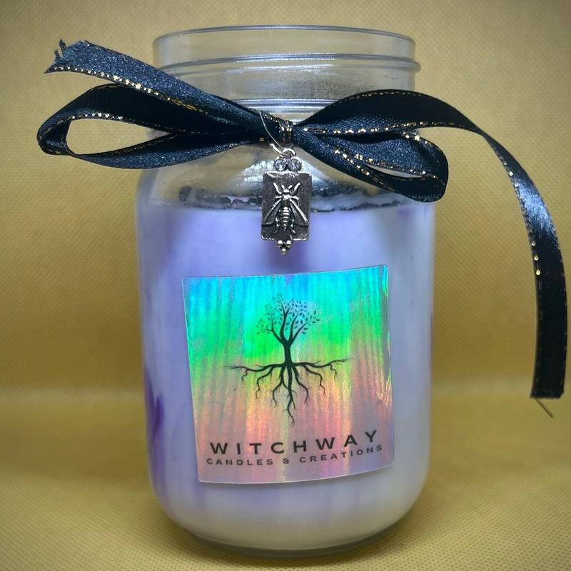 16oz moon charged Custom ZODIAC Crystal infused Candles