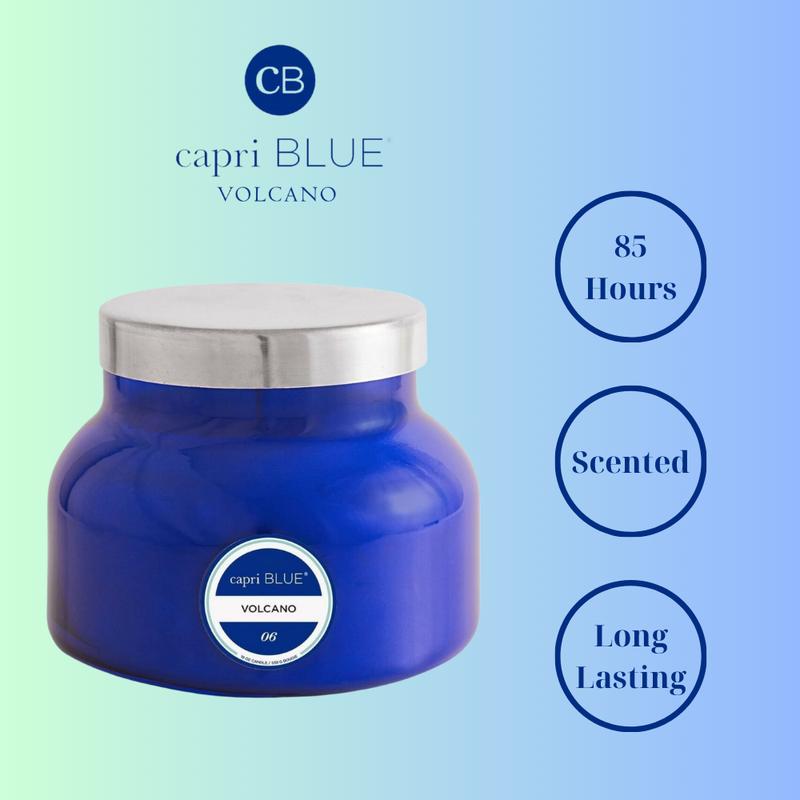 Capri Blue Volcano Scented Candle -85 Hours | Long-Lasting, Relaxing, Decor, Special Occasions, Gifts, Ornaments Freshener Perfume Decoration Aroma