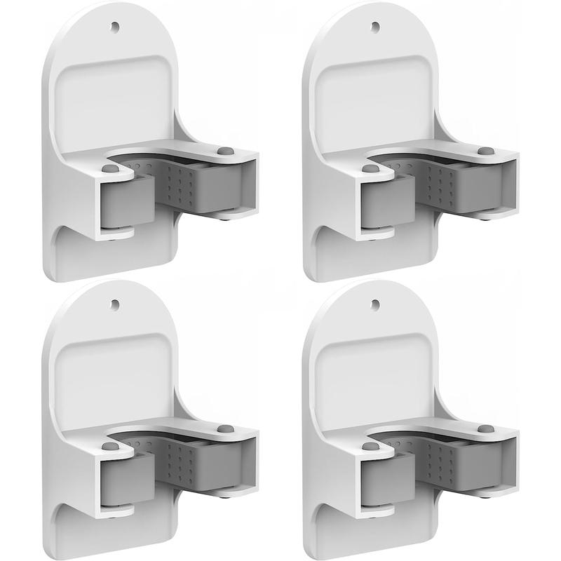 Plastic Broom Holder Wall Mount, White, 4 Count MCOMCE