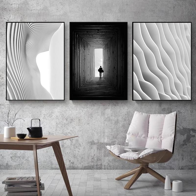 Modern Art Canvas Painting without Frame, 3 Counts set Abstract Pattern Wall Art, Wall Decor for Home Living Room Bedroom Office