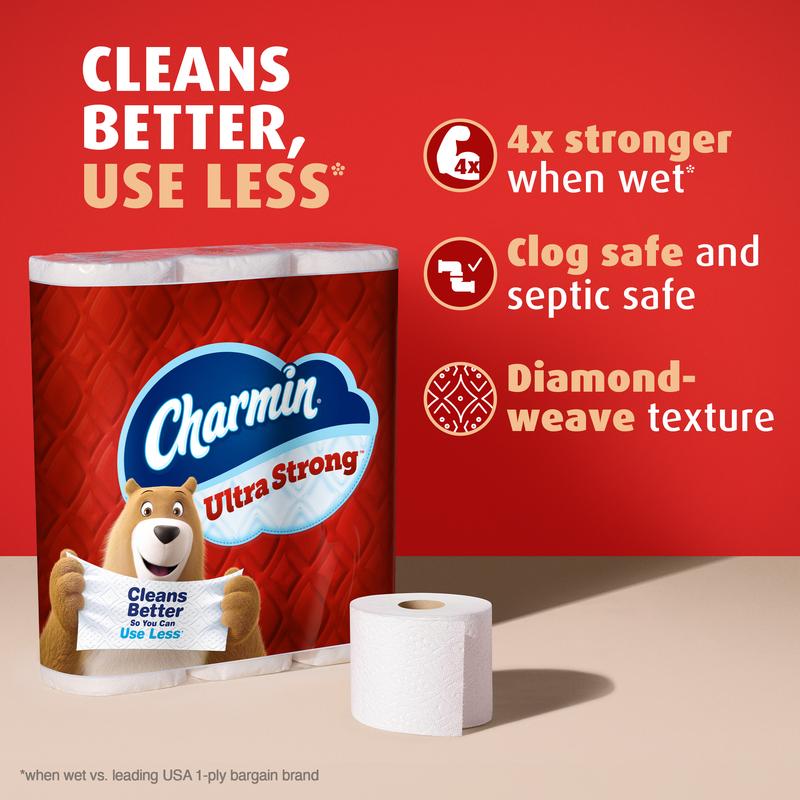 Charmin Ultra Strong Toilet Paper 18 Mega XL Rolls, 330 Sheets Per Roll