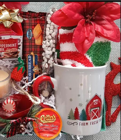 Holiday Gift Box ~Christmas Gift Basket ~Hygge Gift ~Send a Hug ~Gift box for Women ~Care Package for Her ~Thank You Gift ~Gift for a Friend