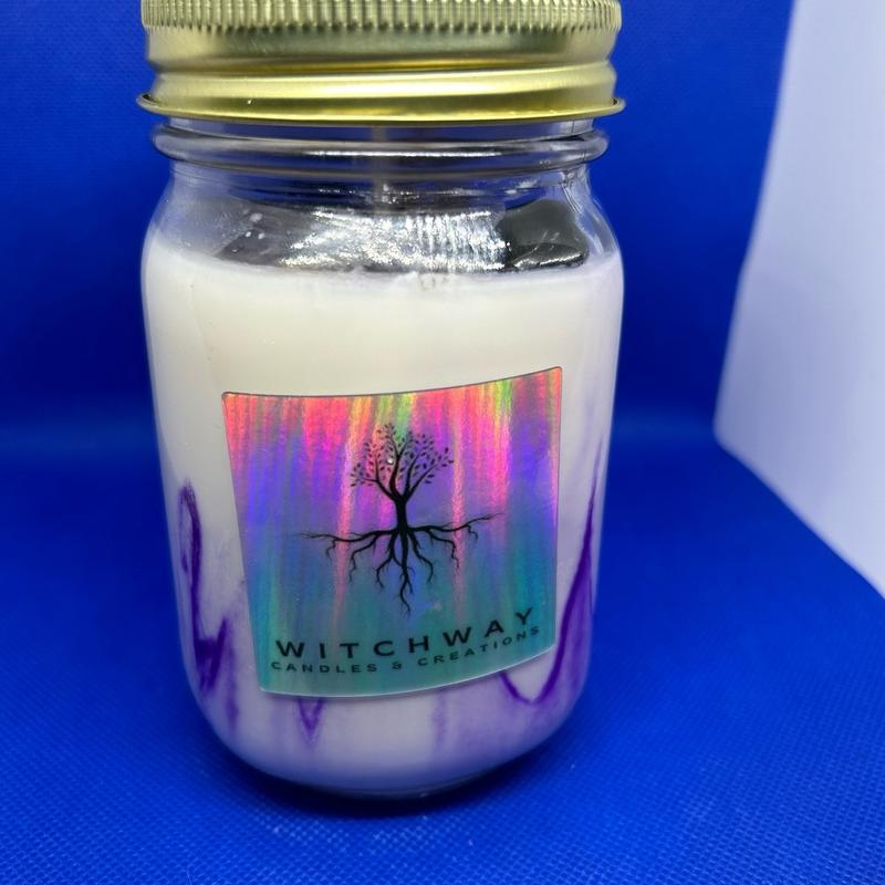 16oz moon charged Custom ZODIAC Crystal infused Candles