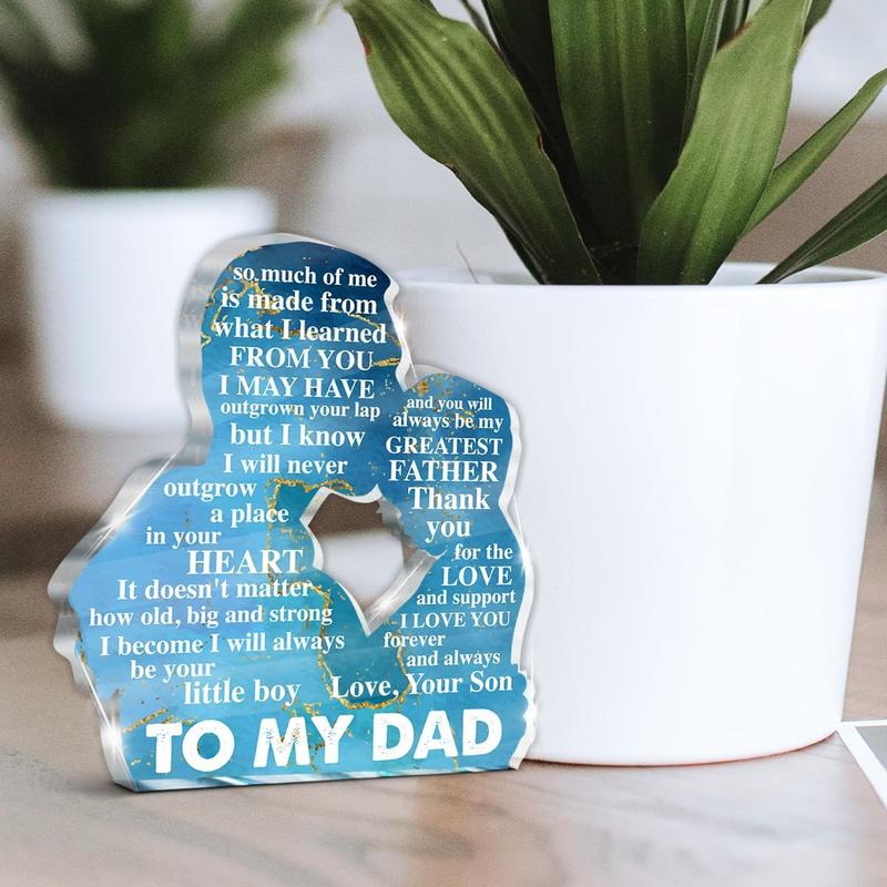 Gifts for Dad From Son, Thank You Gift for Dad Daddy Father Bonus Dad, Dad Birthday Father's Day Gift Ideas, Best Dad Acrylic Keepsake