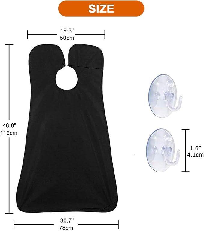 Beard Bib Beard Apron, Beard Gather，Shaving and Trimming, Non-Stick Grooming Cloth with 2 Suction Cups, Best Gifts for Men,Valentine's Day Gift