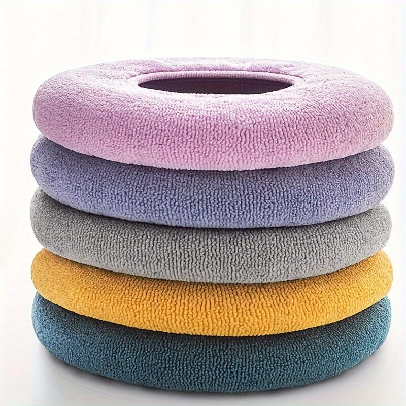 Cozy & Washable Toilet Seat Cover - Soft, Thick Spandex Cushion Mat for Winter Comfort - Fits Most Toilets - Available in Gray, Light Purple, Yellow, Purple, Blue, Christmas Halloween Gift Decoration