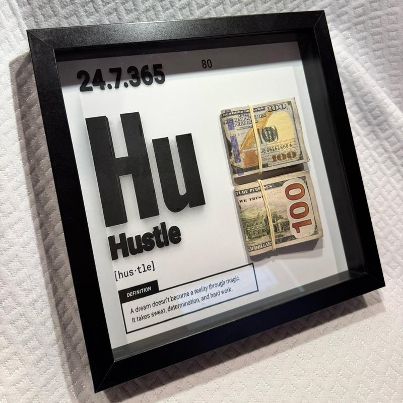 Cash Flow Creations Hyper Realistic Prop Money Art Display - 10x10 Frame Decoration