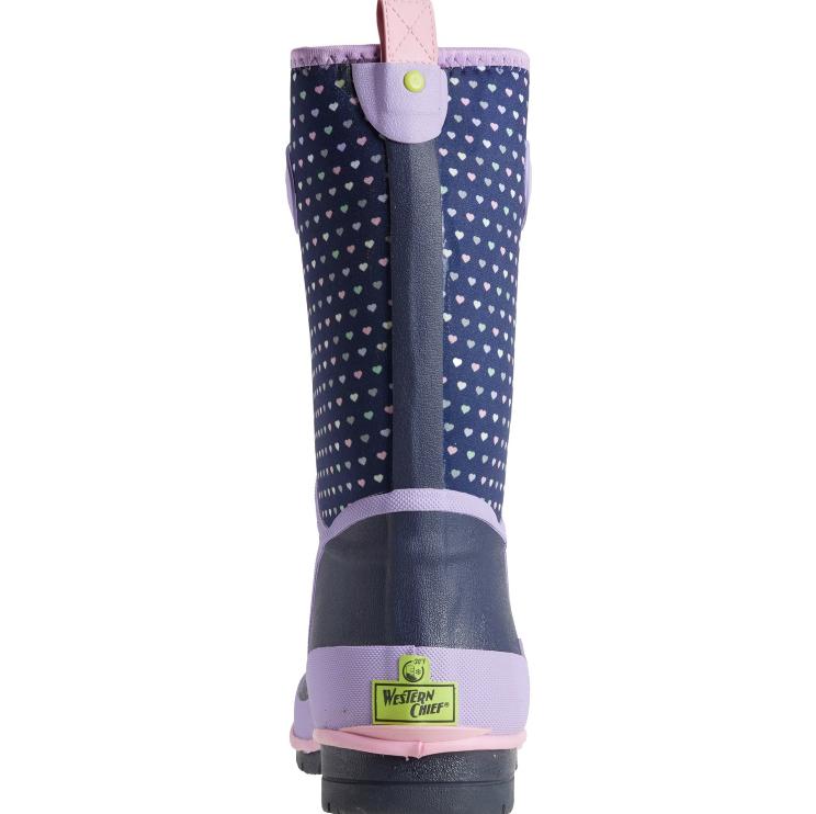 Western Chief Girls Sweet Hearts Neoprene Rain Boots - Waterproof, Insulated