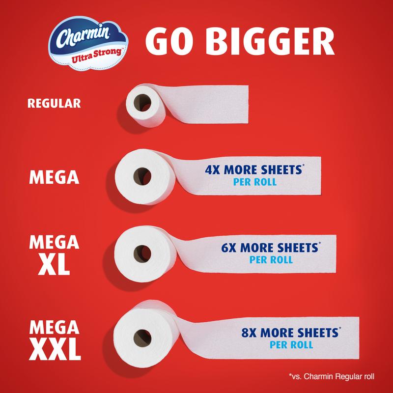 Charmin Ultra Strong Toilet Paper 18 Mega XL Rolls, 330 Sheets Per Roll