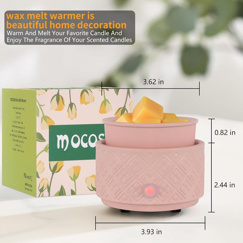 Wax Melt Warmer for Scented Wax,3-in-1Ceramic Wax Warmer Fragrances Candle Oils, Home Fragrance Wax Burner,Electric Candle Warmer as Gift for Mom Women(Black)