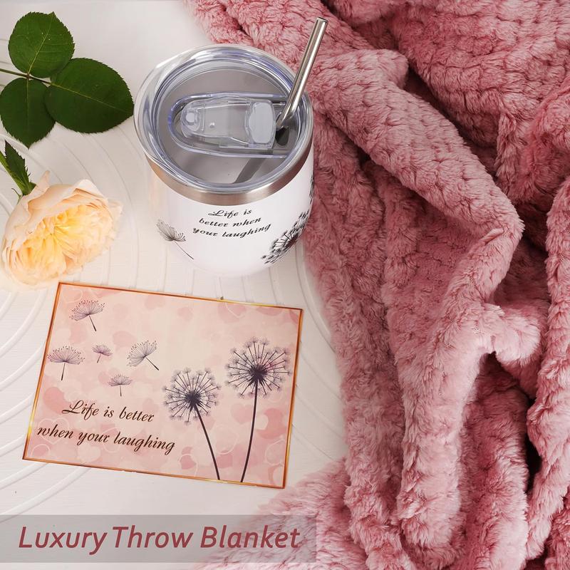 Luxury Self-Care Gift Basket for Women - Get Well Soon, Birthday, Valentines &  Friends Gifts with Relaxing  Essentials, Flannel Blanket, Mug