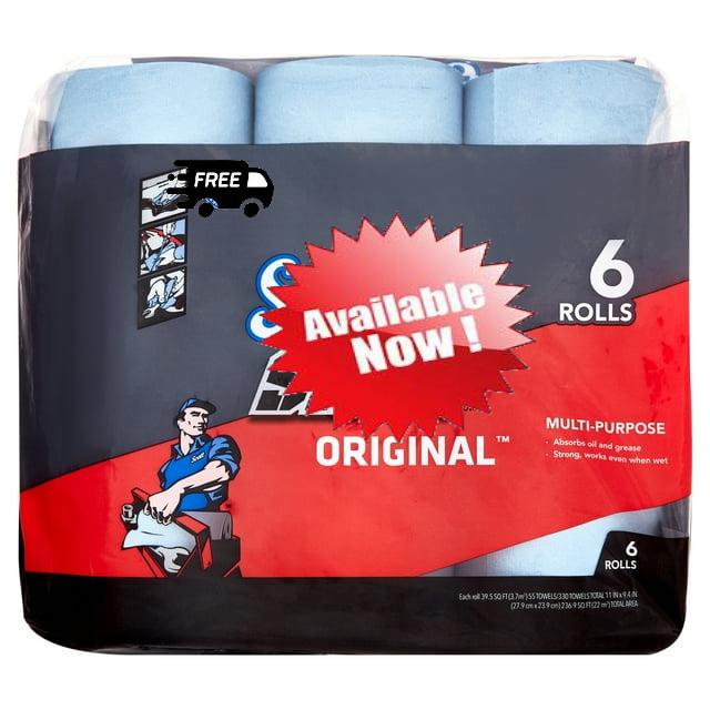 S.c.o..t.t Shop Towels, 6 Rolls, 55 Sheets Per Roll