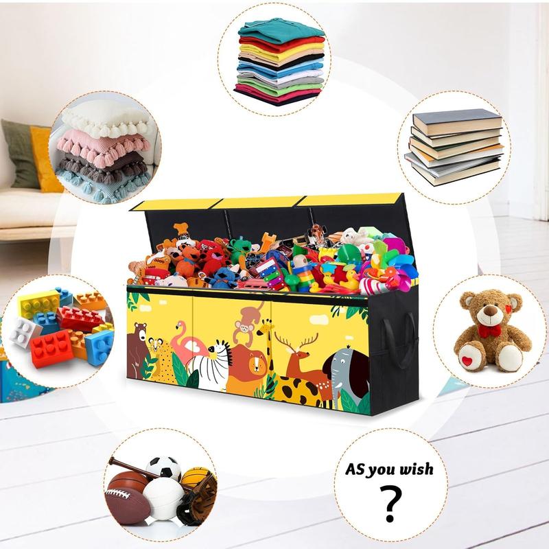 Extra Large Toy Box for Boys, Large Toy Chest for Kids, Collapsible Sturdy Storage Bins with Lids, Large Toy Box Chest Storage Organizer for Kids,Girls, Nursery Room, Playroom, 40.6