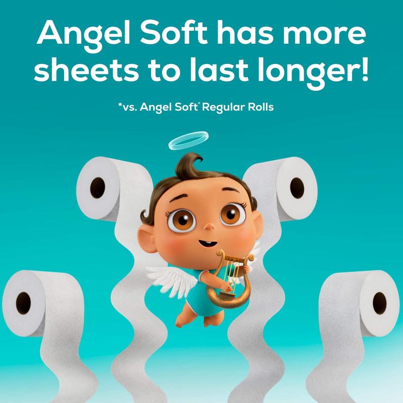 Soft Toilet Paper, 16 Mega Rolls = 64 Regular Rolls, Soft and Strong Toilet Tissue