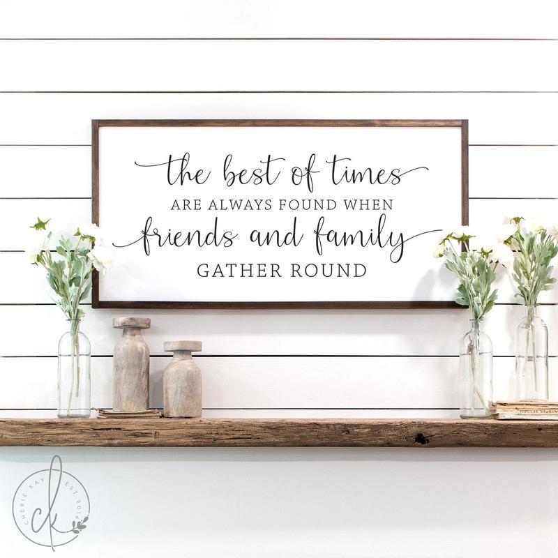 dining room sign | the best of times sign | dining room wall decor | gather sign | large gather sign | gather wall decor| No Framed