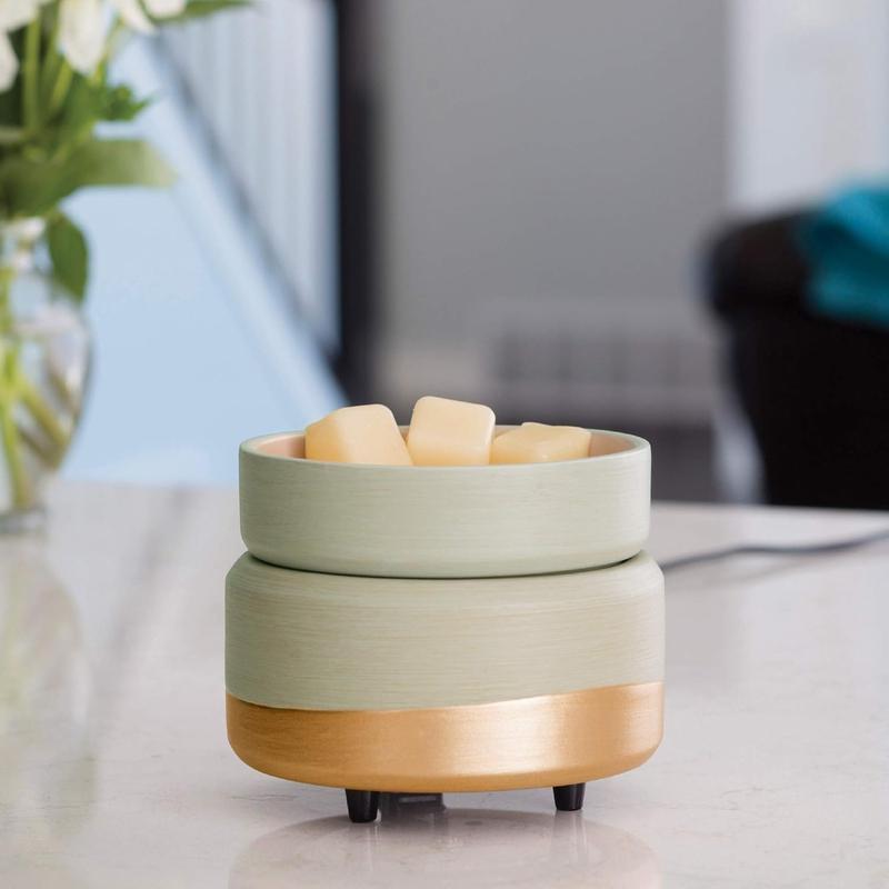 ETC 2-in-1 Candle and Fragrance Warmer for Warming Scented Candles or Wax Melts and Tarts with to Freshen Room, Midas