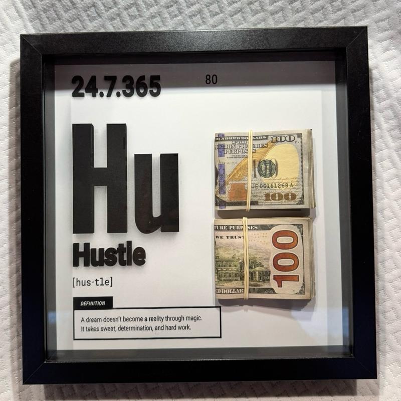 Cash Flow Creations Hyper Realistic Prop Money Art Display - 10x10 Frame Decoration