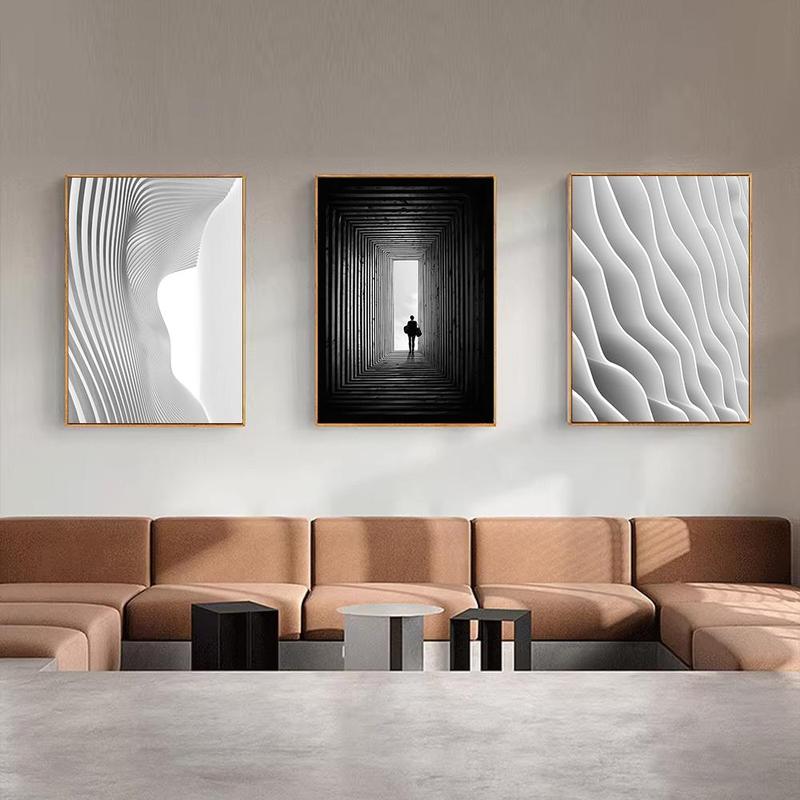 Modern Art Canvas Painting without Frame, 3 Counts set Abstract Pattern Wall Art, Wall Decor for Home Living Room Bedroom Office