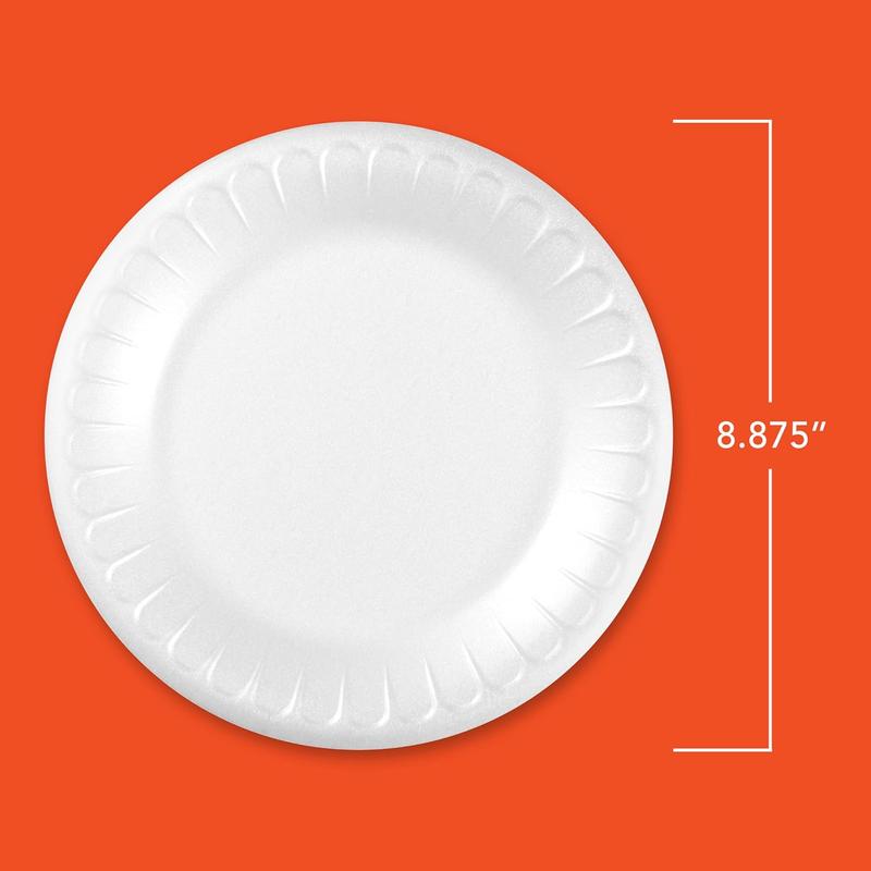 Hefty Everyday 9 Inch Foam Plates, White, 45 Count (Pack of 1) Reynolds Food Packaging