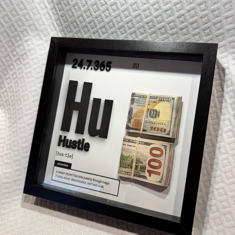 Cash Flow Creations Hyper Realistic Prop Money Art Display - 10x10 Frame Decoration