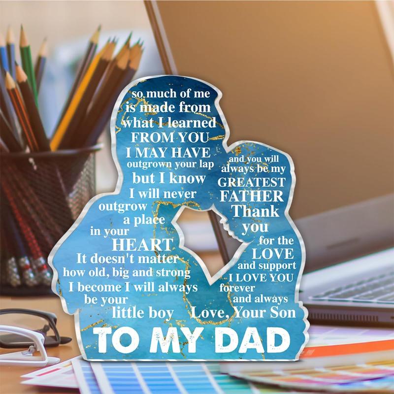 Gifts for Dad From Son, Thank You Gift for Dad Daddy Father Bonus Dad, Dad Birthday Father's Day Gift Ideas, Best Dad Acrylic Keepsake