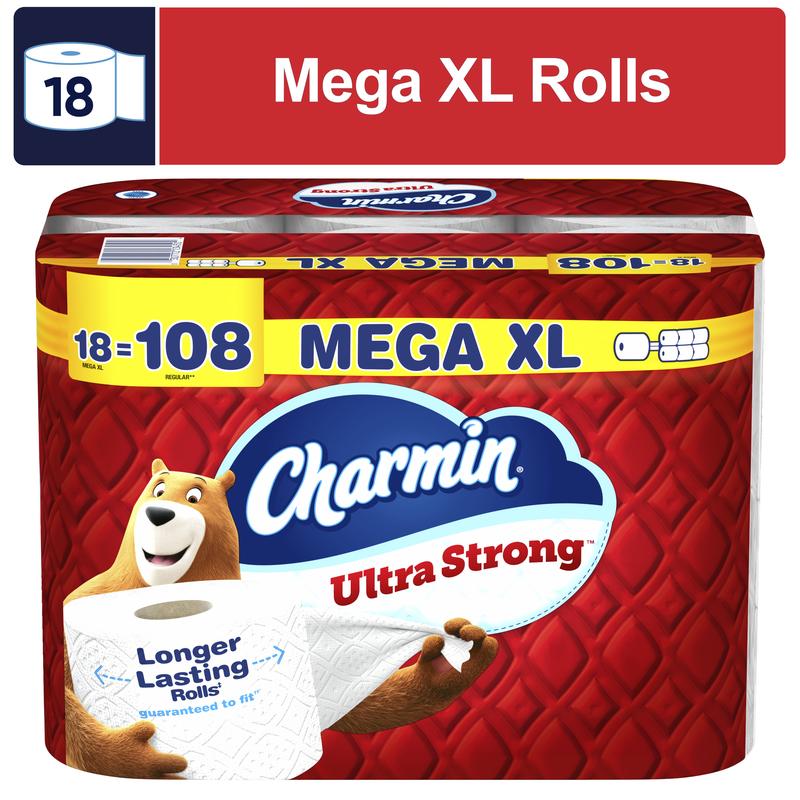 Charmin Ultra Strong Toilet Paper 18 Mega XL Rolls, 330 Sheets Per Roll