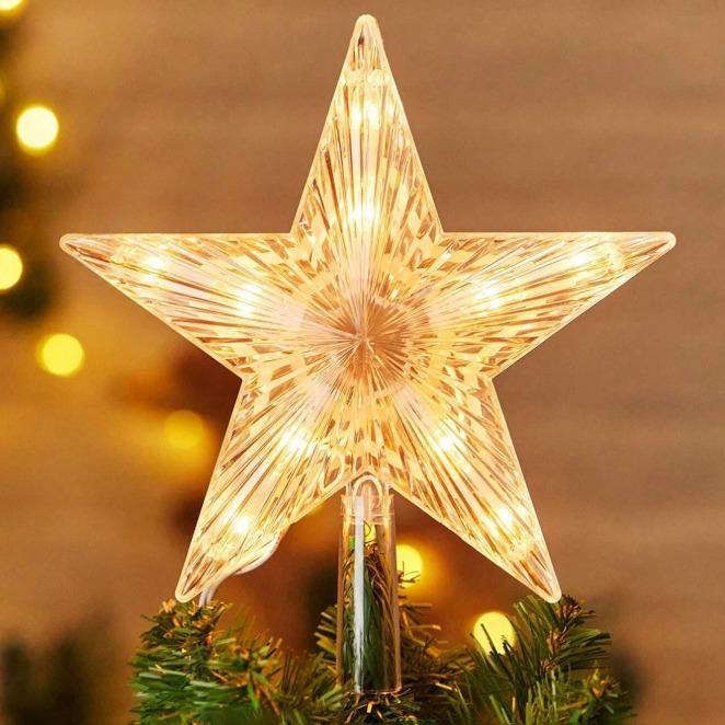 Christmas Tree Topper Star Indoor Christmas Tree Topper Star Warm White Decorative Star Lights For Christmas Party Restaurant Department Store New Year,Christmas