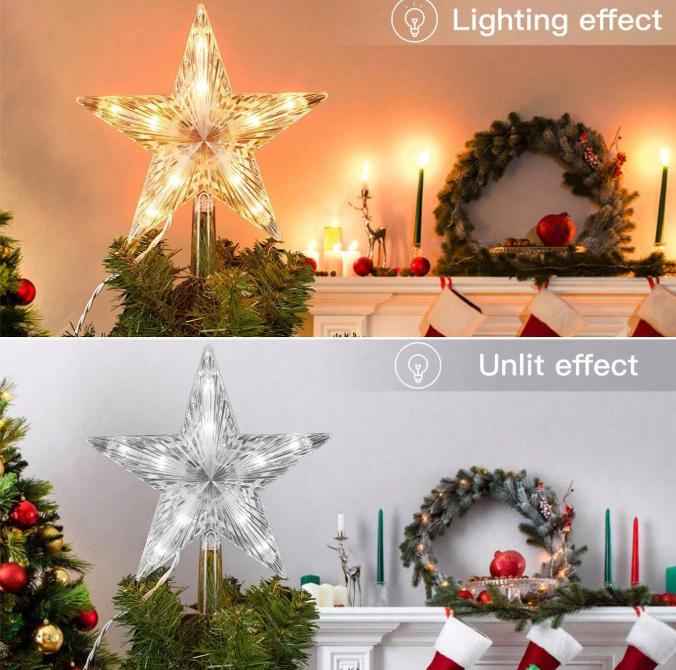 Christmas Tree Topper Star Indoor Christmas Tree Topper Star Warm White Decorative Star Lights For Christmas Party Restaurant Department Store New Year,Christmas