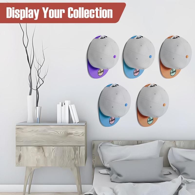 Baseball Cap Hook without Cap, Self-adhesive Hat Hook, Multifunctional Hat Storage Hook, Hat Rack for Home, Wardrobe, Clothes Store, Clothing Store