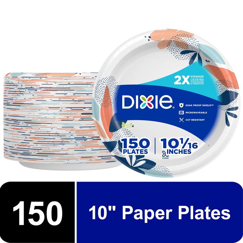 Dixie Everyday Disposable Paper Plates, 10