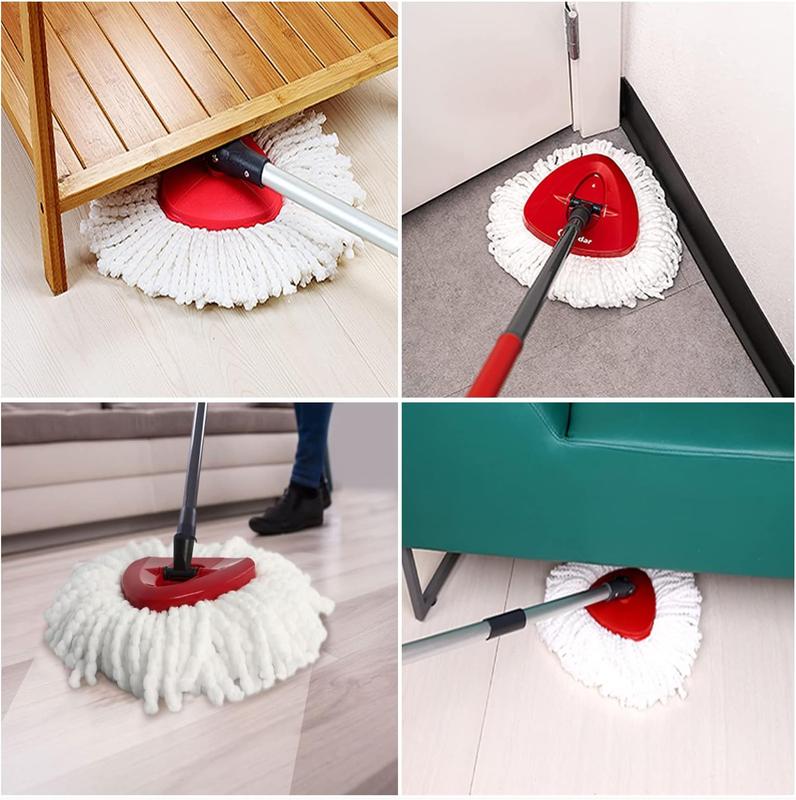 4 Pack Mop Replacement Heads for O-Ceda EasyWrin Spin Mop, Microfiber Spin Mop Refills, Easy Cleaning Mop Head Replacement