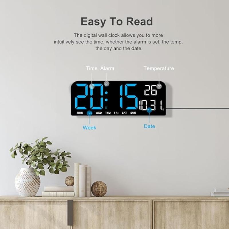 Digital Wall Clock Modern LED , 10