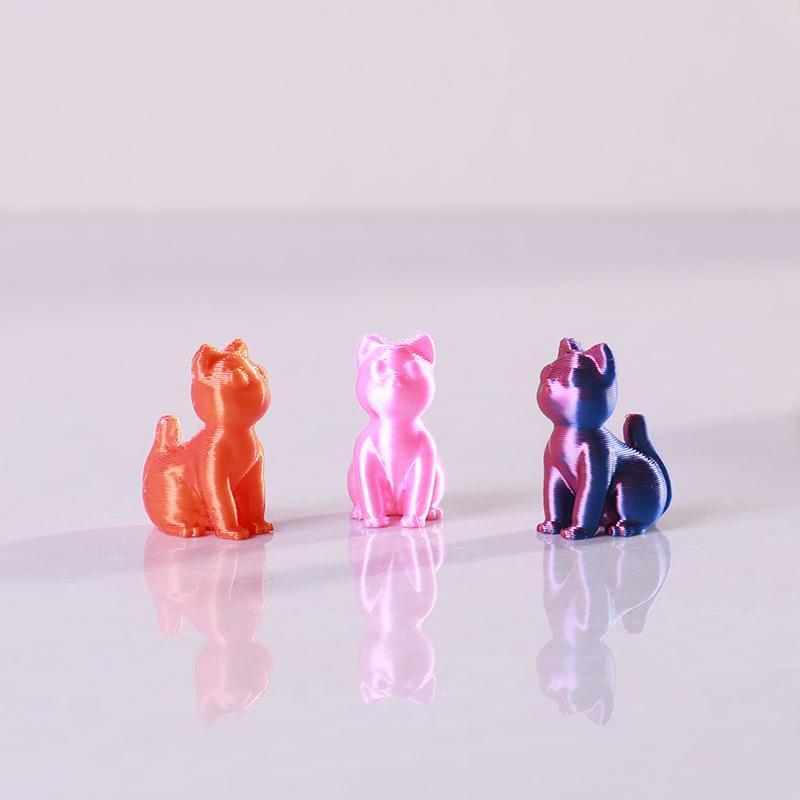 Random Color 3D Printed Miniature Cat Statue, 100pcs Cute Cat Ornament, Home Decoration Statue, Perfect Cute Decoration Gift for Hobbyists