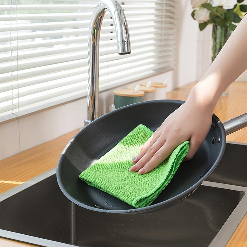 5  10  50pcs, Microfiber Cleaning Cloth, Dishwashing Cloth, Multifunctional Cleaning Towel, Household Rag, Kitchen Bathroom Cleaning Towel, Durable Absorbent Towel, Easily Remove Stains And Grease, Cleaning Supplies, Cleaning Gadgets