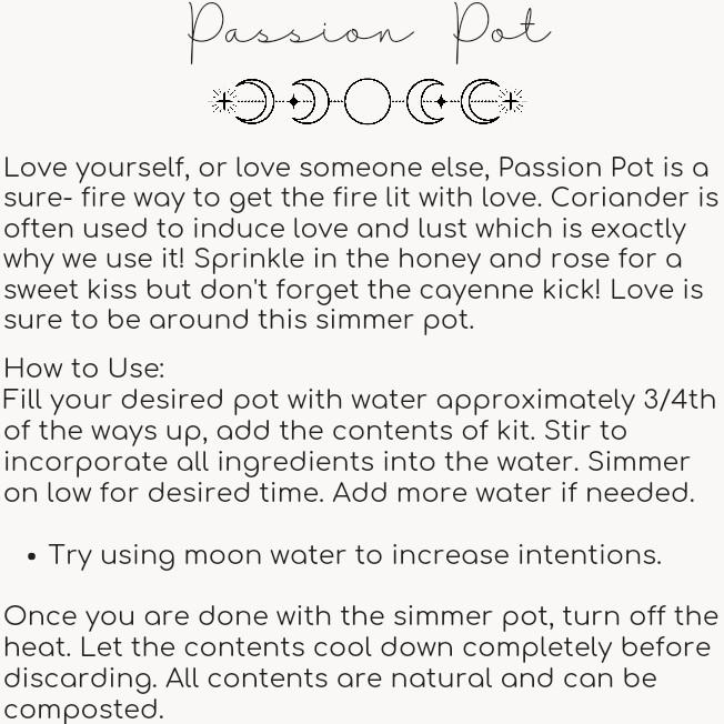 Passion Pot Simmer kit Aroma Room Freshener