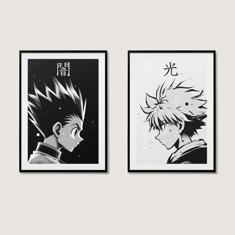 Hunter x Hunter Posters, Killua Poster, Gon Poster, Hot Anime Room Decor Wall Decoration