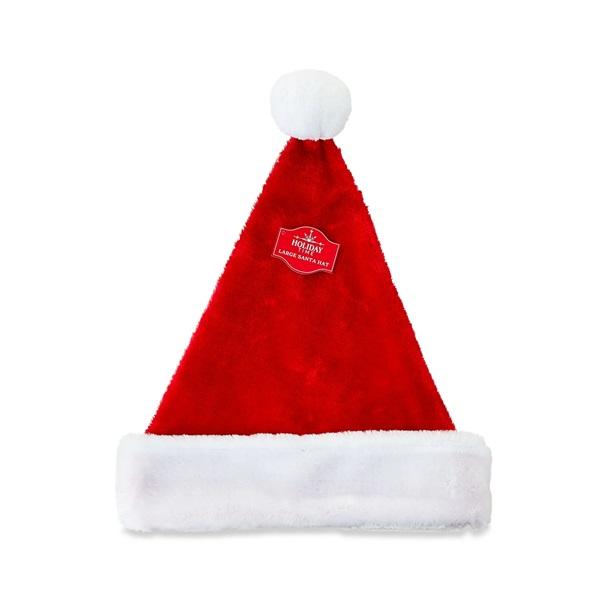 Classic Red & White Plush Santa Hat, Large, 17