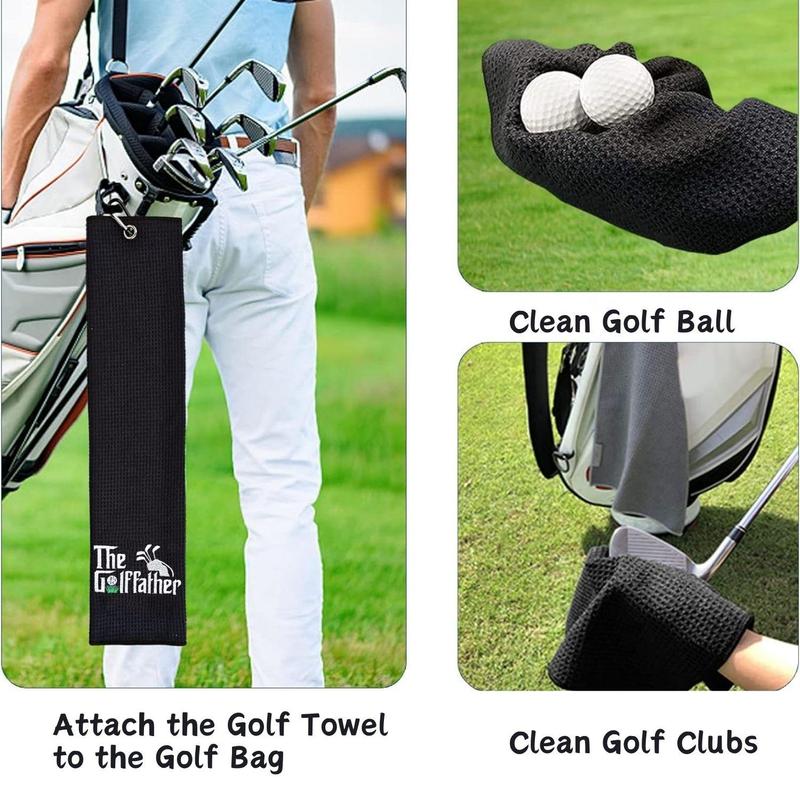 Funny Dad Golf Towel, Waffle Pattern Golf Towel with Carabiner Clip, Golf Accessories for Men, Dad, Boyfriend, Coworker